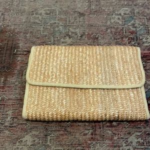 Vintage raffia purse with strap or tuck it in and use as a clutch.